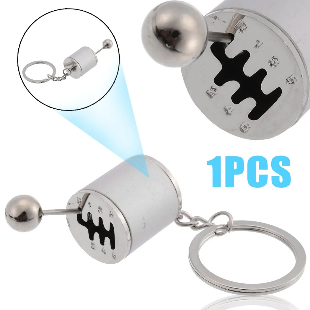 5 Color Men Metal Gear Shift Gearbox Gear Knob Zinc Alloy Key Ring Keyring Keychain Nice Gifts