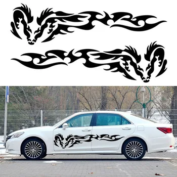 

2pcs 162*43cm 3D Stickers Car Styling Ancient Dragon customizable racing car stickers and decals Body Stickers decorations