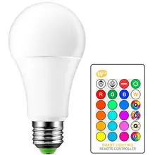 E27 светодиодный лампы 5 Вт 10 Вт 15 Вт RGB+ белый 16 Цвет светодиодный светильник AC85-265V меняющийся красный-зеленый-синий лампочки с дистанционным управлением Управление+ память Функция