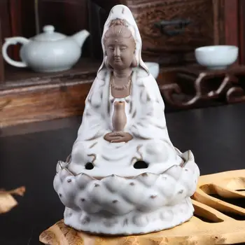 

Lotus guanyin ancient fuming furnace Buddhist temple home furnishing articles High-grade your kiln heavy incense burner The real