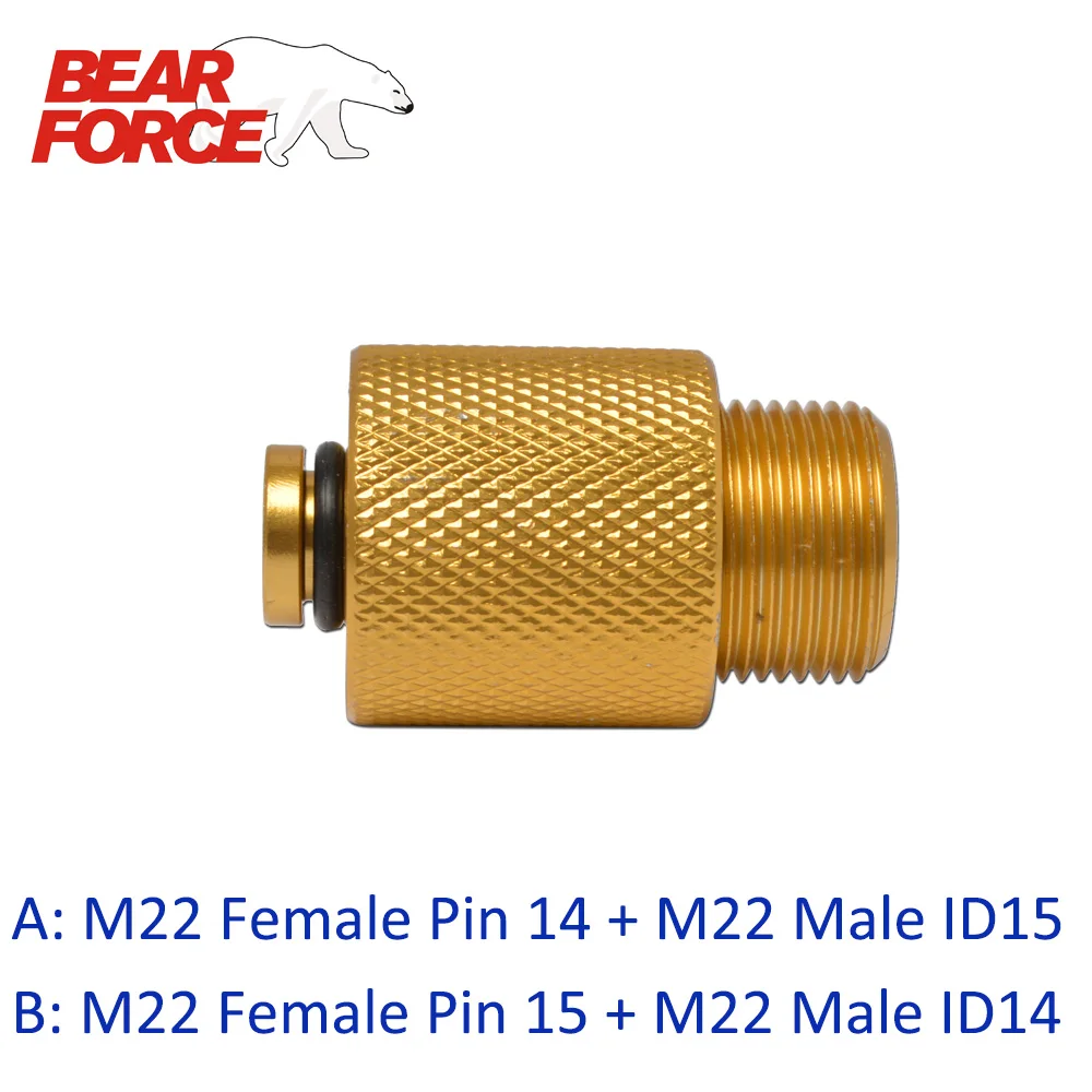 Pressure Washer Adapter M22 Male 15mm id x M22 14mm ID Female Coupler