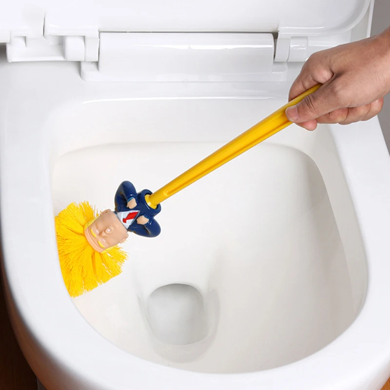 Funny-Toilet-Supplies-Bathroom-Cleaning-Tools-WC-Borstel-Donald-Trump-Toilet-Brush-Base-Home-Hotel-Bathroom