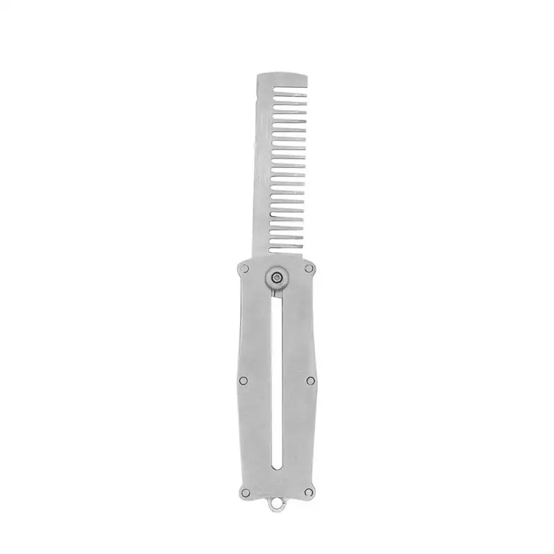

Mustache Hair Comb Stainless Steel Anti Static Stretch Folding Beard Comb for Men