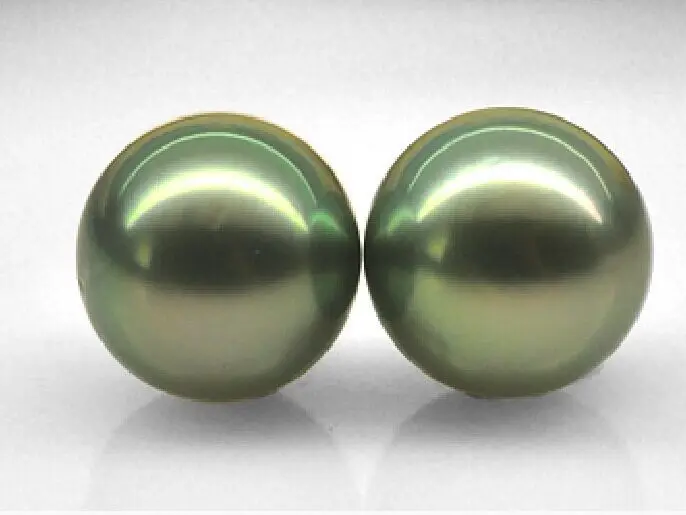 

pair of 10-11mm AAAA PERFECT ROUND TAHITIAN BLACK LOOSE PEARL HALF DRILLED