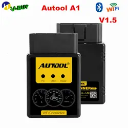 AUTOOL A1 OBD2 сканер V1.5 Bluetooth/WI-FI OBD2 OBD II Авто диагностический сканер работает на Android лучше, чем ELM327