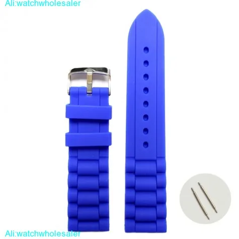 20mm Popular Blue Silicone Jelly Rubber Unisex Watch Band Straps WB1002E20JB