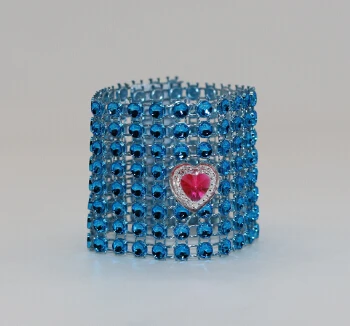 100 шт \ ЛОТ ручной работы на заказ голубое кольцо для салфеток для дома отеля банкета Украшение для ужина пластиковое украшение из страз кольца для салфеток - Цвет: Синий
