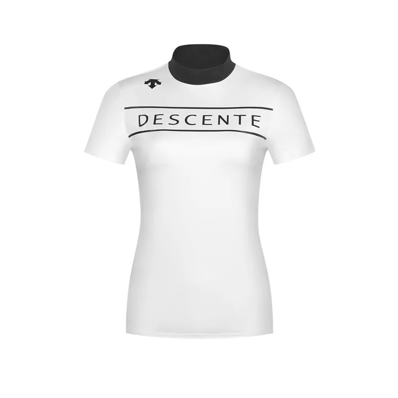 النساء DESCENTE الغولف تي شيرت جديد الصيف قصير كم T قميص 2 الألوان جولف الملابس الرياضية S-XXL العلامة التجارية جولف ضئيلة جيرسي