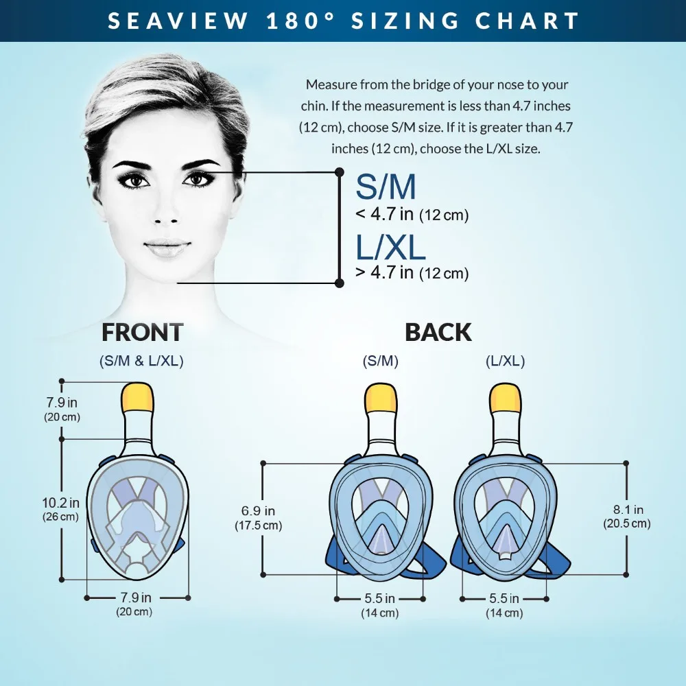 Маска Для Сноркелинга и Сноркелинга, маска для всего лица для тхееее 7 i30 i60e i60 T5 T5e V5 AKASO V50 Pro Native SE Elite EK7000 EK5000 Foscam