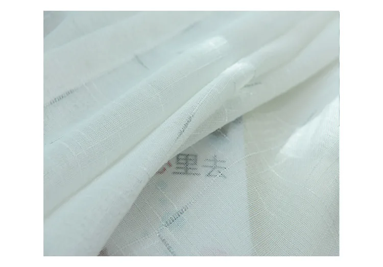 Белая Льняная вуаль, занавески на окна для гостиной, кухни, прозрачная экранная ткань, современный тюль для спальни, домашний текстиль - Цвет: Photo Color