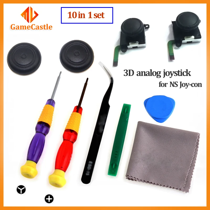 

3D Joystick for NS Joy Con Nintend Switch Left Right Analog Sticks Replacement for Joy Stick Controller Repair Accessories+Tools