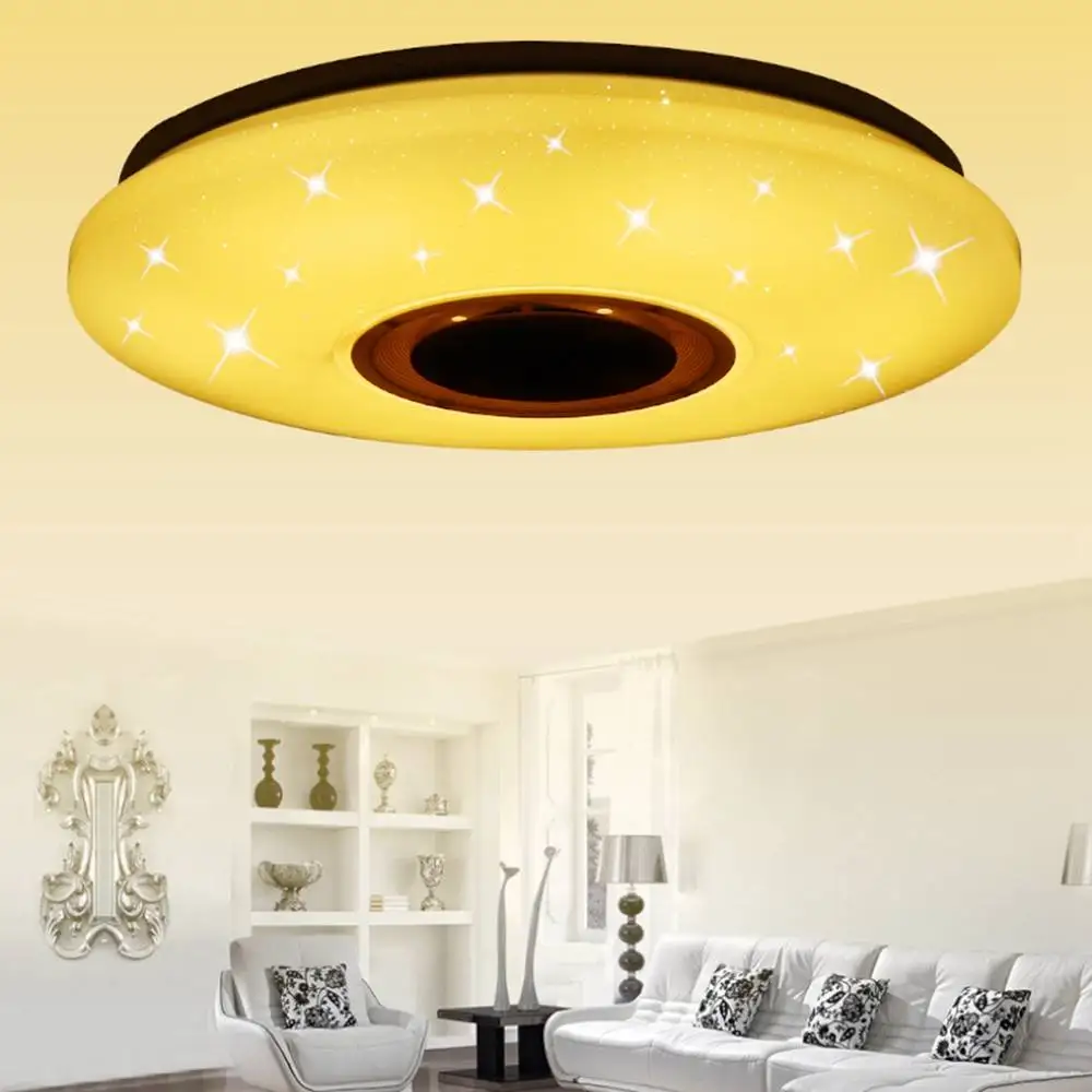  RGB Dimmable Music ceiling lamp APP control 48W 102led Lamp AC85-265V for home children bluetooth s - 33018589579