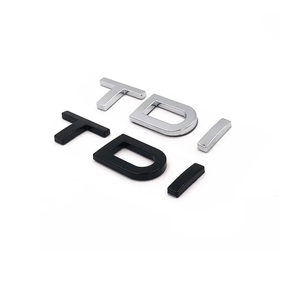 Черные хромированные значки TDI для крышек багажника эмблемы Audi A3 A4 A5 A6 A7 A8 S3 S4 R8 RSQ5