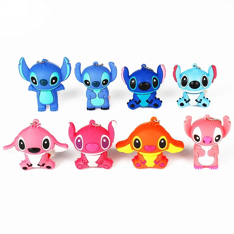 new USB flash drive 128gb cute animal cartoon USB 2.0 4GB 8GB pen drive 16GB 32GB 64GB creative Pendrive usb memory stick Stitch