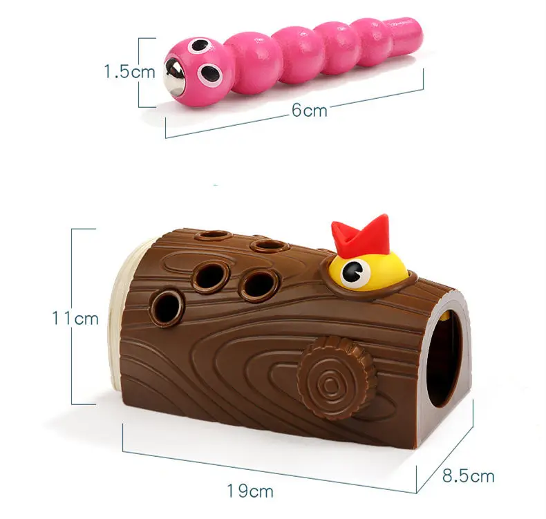 [Новости] развивающая игрушка птицы поймать червей магнитные игрушки смешно кормления дефекты для дятел деревянная игра Детские игрушки для малышей подарок