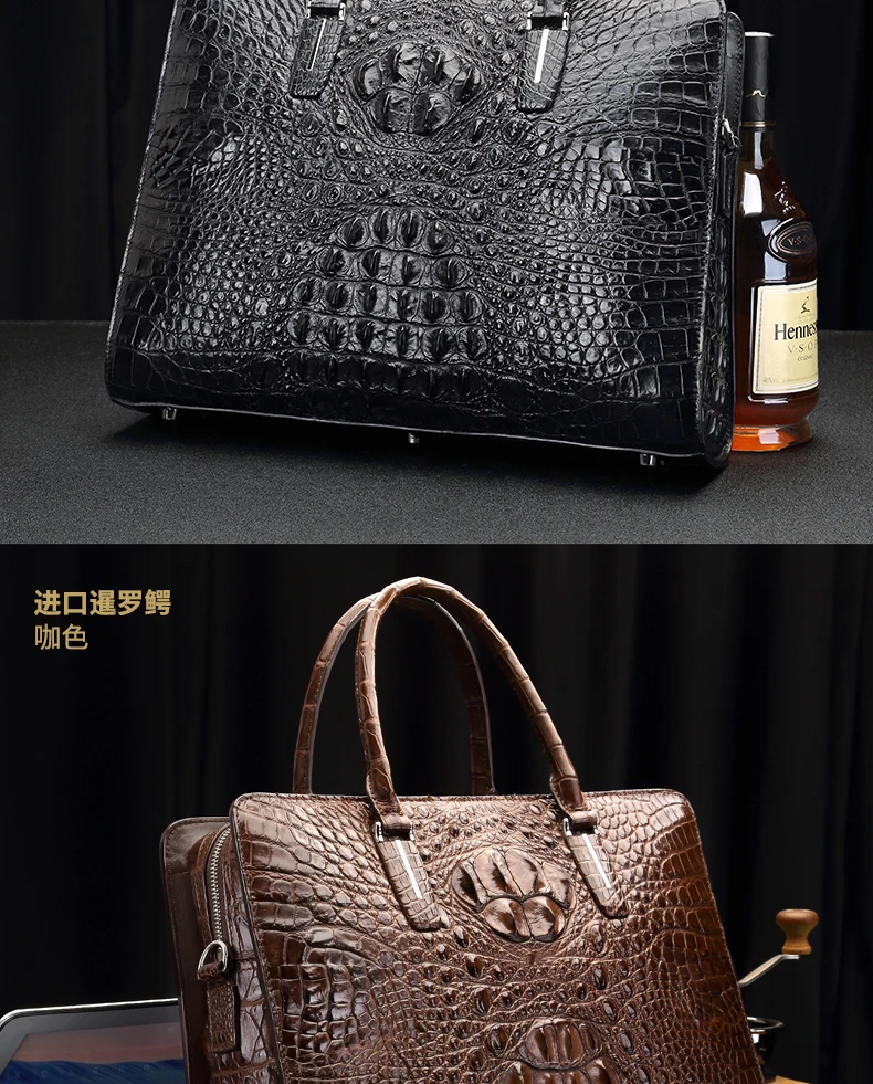 Hanlante Thailand крокодиловая сумка мужская сумка из натуральной кожи роскошная мужская сумка высококачественный мужской портфель