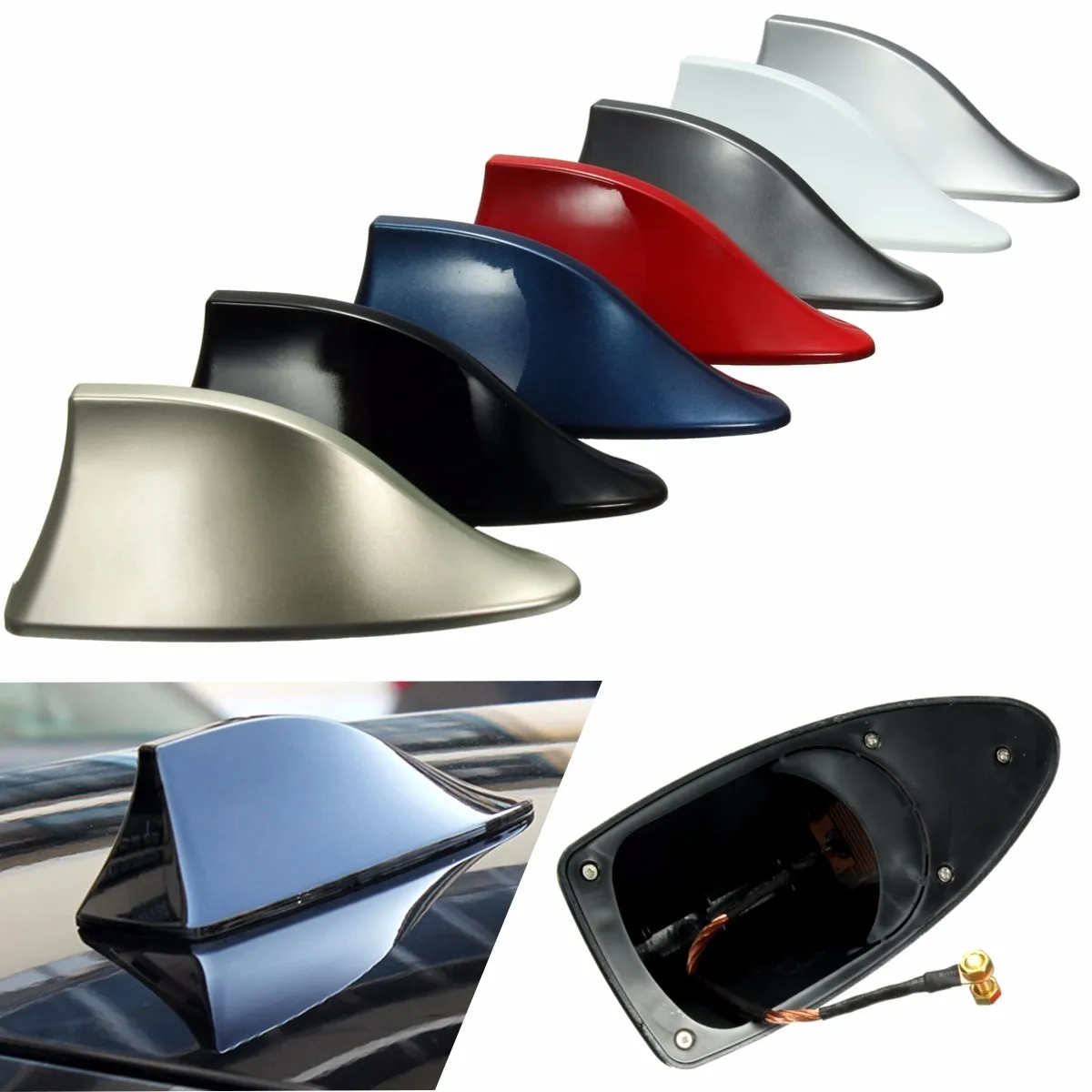 Universal Car Roof Style Shark Fin Antenna Radio Signal Aerials AM/FM For BMWin Aerials from
