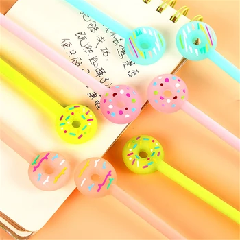

5PCS Cute Candy Sweet Doughnut 0.38 Mm Black Refill Marker Pen/Gel Pen Kawaii Donuts Cookies Novelty Pen Kids Gift School Supply