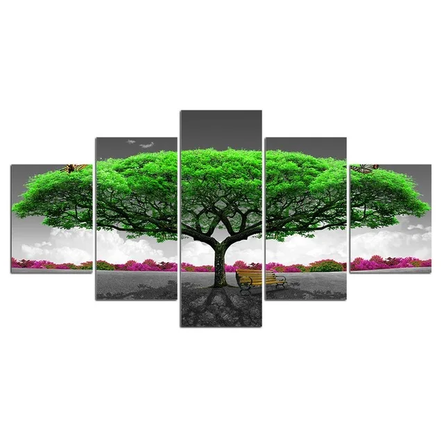 ArtSailing-5-panel-wall-art-tree-painting-Cherry-Blossoms-5-Panel-Painting-Canvas-Wall-Art-Picture.jpg_.webp_640x640 (2)