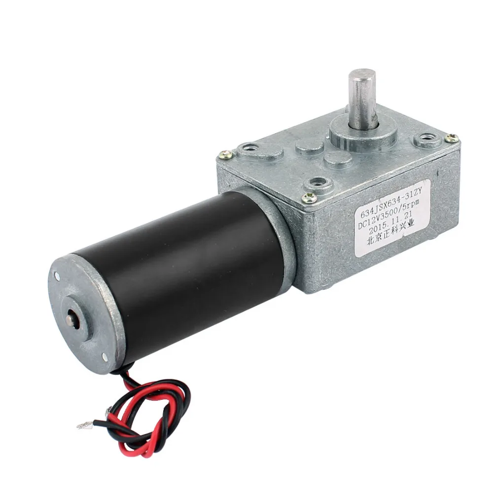 

UXCELL New Arrival DC 12V 5RPM 2 Pins 8x14mm D-Shape Shaft Electric Power Turbo Worm Geared Motor 634JSX634-31ZY High Quality