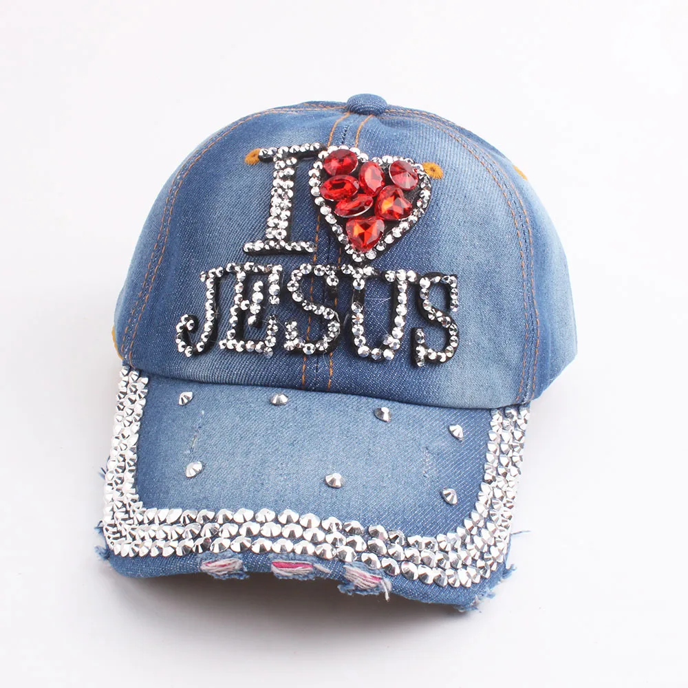 Новая бейсболка Hami Otwo кепка со стразами и надписью I LOVE JESUS уличная Кепка Snapback для