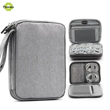 Waterproof Double Layer Cable Storage Bag Electronic Organizer Gadget Travel Bag USB Earphone Case Portable Digital