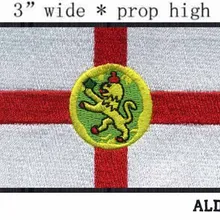 Alderney, флаг " Широкая вышивка патч для fronzen/Вышитая Цветочная аппликация/изготовленная на заказ железная нашивка