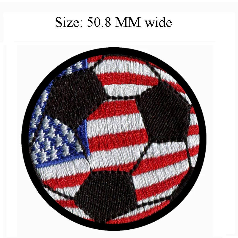 50.8 мм широкий флаг США патч Футбол мяч пользовательские ткань патч/Футбол/обуви патч