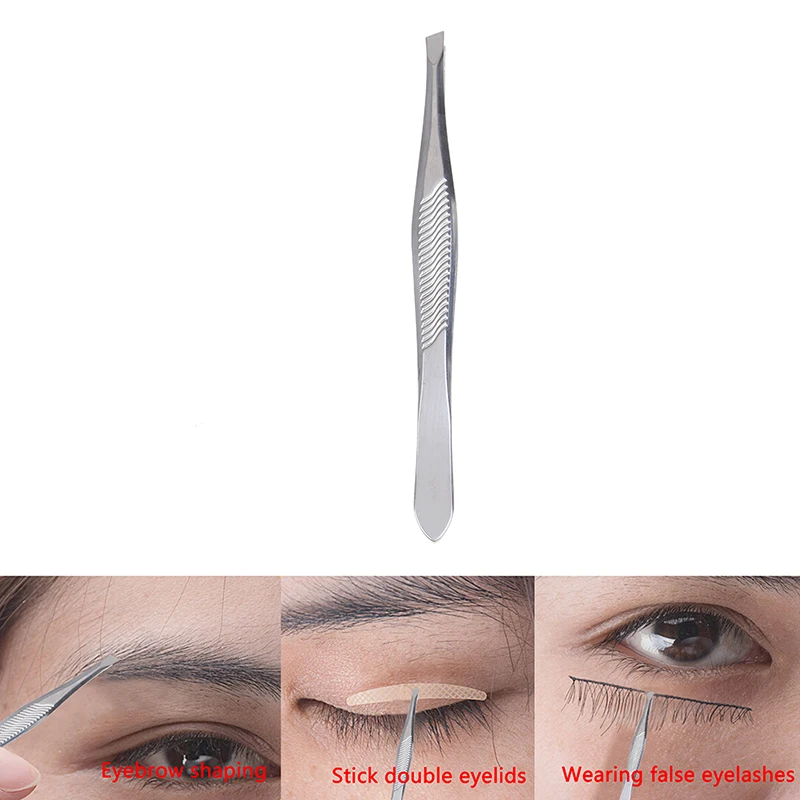 

1PC Multi-Function Eyebrow Tweezer Hair Beauty Slanted Puller Stainless Steel Eye Brow Clips Makeup Tool Unique Design