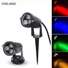 Садовый светодиодный светильник 3 Вт, уличный ландшафтный светильник ing IP65 12 в 110 В 220 В, водонепроницаемый светильник для газона, светильник для дорожки