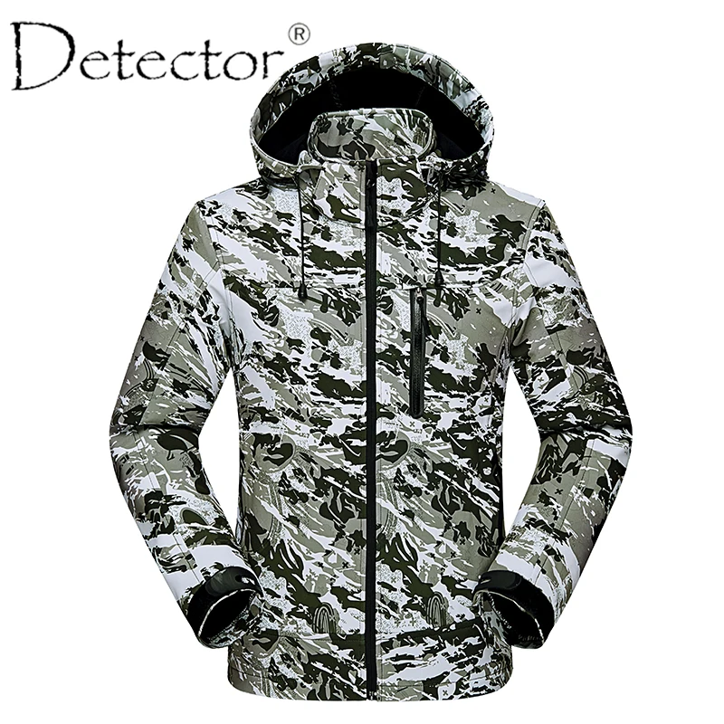 

Detector Men Windproof Waterproof Breathable Thermal Softshell Jacket Outdoor Hunting Fishing Camping Hiking Jacket