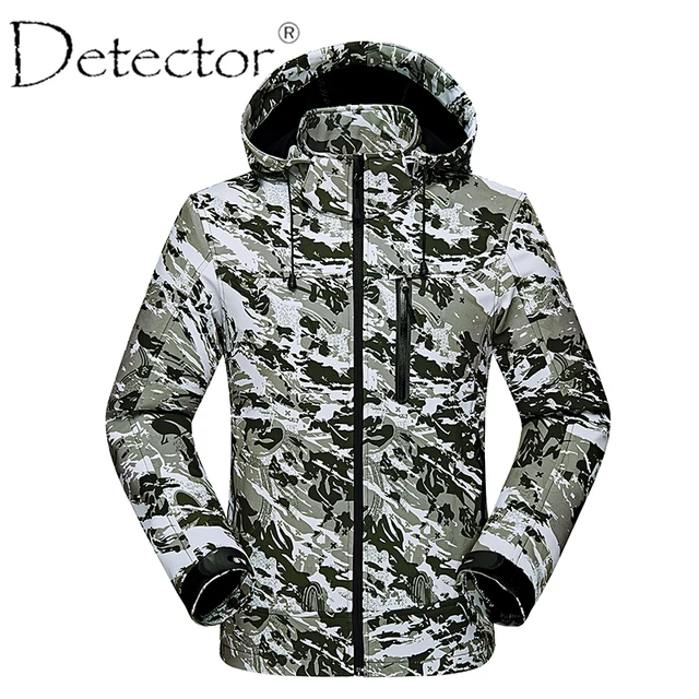 Special Offers Detector Men Windproof Waterproof Breathable Thermal Softshell Jacket Outdoor Hunting Fishing Camping Hiking Jacket 