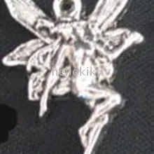 420 шт. Antqiued серебристого металла мини Фея прелести 21x15 мм A1803