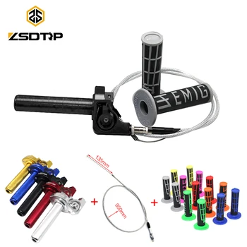 

ZSDTRP Dirtbike Twist Throttle Accelerator Handle Grips and Cable Set for 7/8" 50cc 150cc 250cc Mini Bike ATV Quad Pit Bike