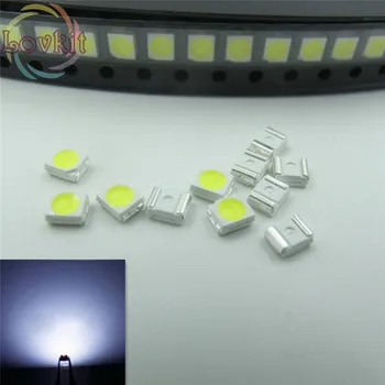 

500pcs PLCC-2 1210 3528 White LED SMD highlight light-emitting diodes 3.0-3.2V High quality SMD/SMT Chip lamp beads Hot SALE