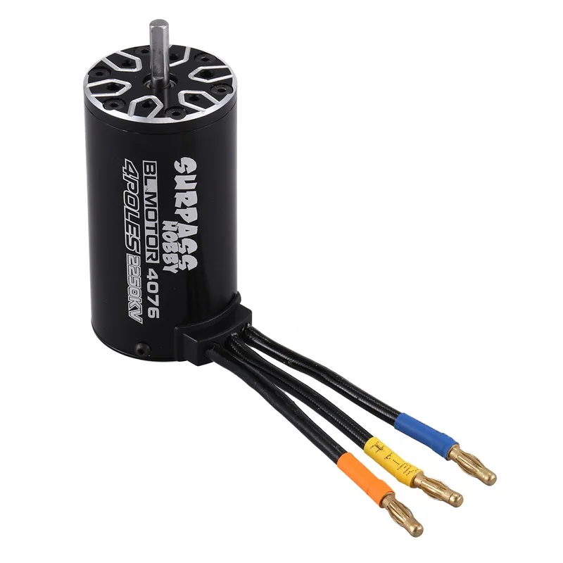 

SURPASS HOBBY 4076 2250KV 4 Poles Sensorless Brushless Motor for 1/8 RC Tr uck Car Parts