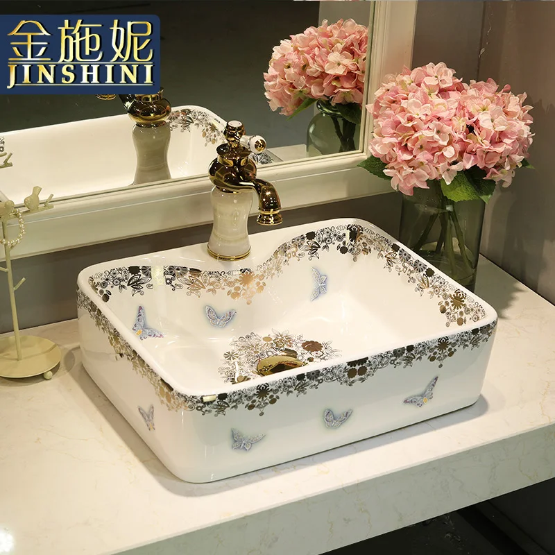 

Modern counter basin rectangle basin sink fashion wash basin