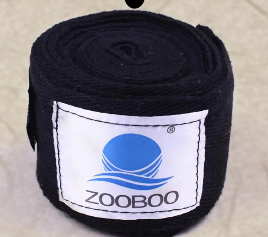 Zooboo 2 шт/рулон 108 дюймов ММА Боксерские ручные обертывания Поддержка запястья бинты протекторы Санда/Муай Тай Тхэквондо/карате D2O - Цвет: Черный