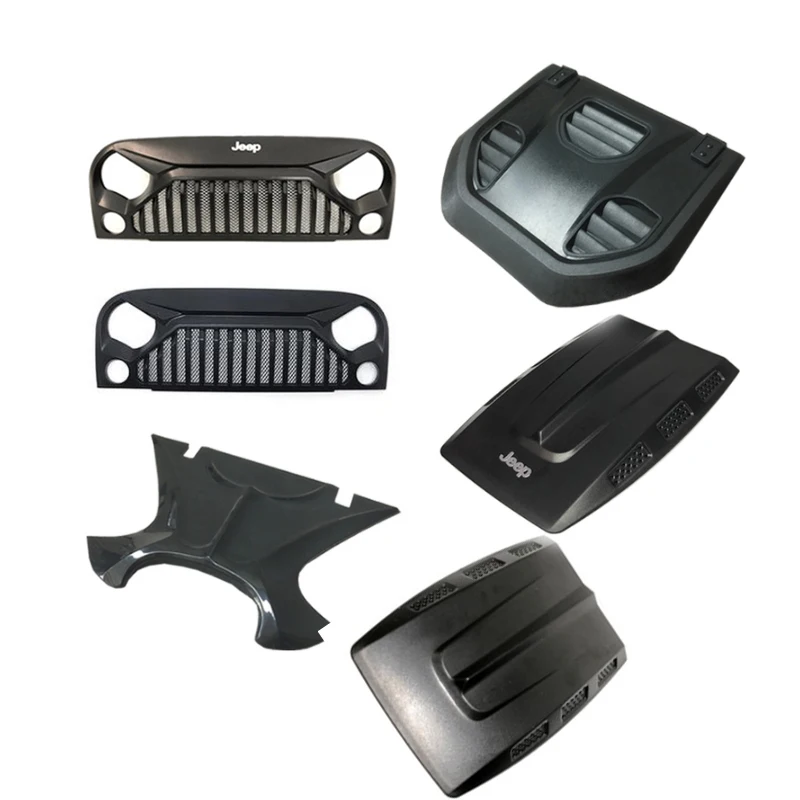 

TeamFc Black Air Inlet Grille Front Face for 1/10 RC Rock Crawler SCX10 TRX4 RC4WD D90 Body Shell F105