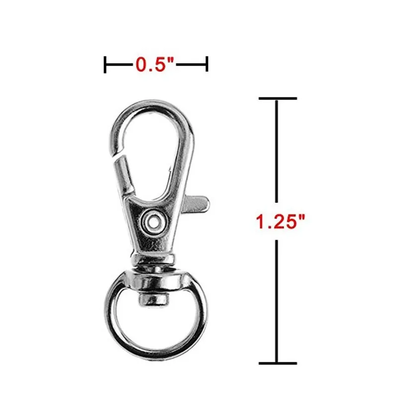 10 шт./лот ремешок защелкивающийся крючок поворотные Застежки Карабин Застежка 1,2" x 0,5" HK074