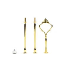 Лидер продаж! 3 уровня десерт металлическая пластина цвета: золотистый, серебристый подставка для тортов Корона установки Свадебная вечеринка