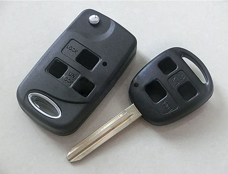 

Modified Flip Folding Remote Key Shell 3 Buttons For Toyota Camry 2.4 Blank FOB Key Case