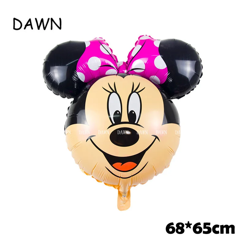head minnie rose 112 см гигантский Микки Минни Маус фольгированный шар мультфильм день рождения украшения детский душ вечерние гелиевые шары детские игрушки - Цвет: head minnie rose
