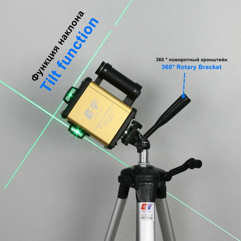 KaiTian 3D 12 линий лазерный уровень штатив самонивелирующийся зеленый приемник вертикальный 360 горизонтальный крест Livella лазеры луч линии Уровень