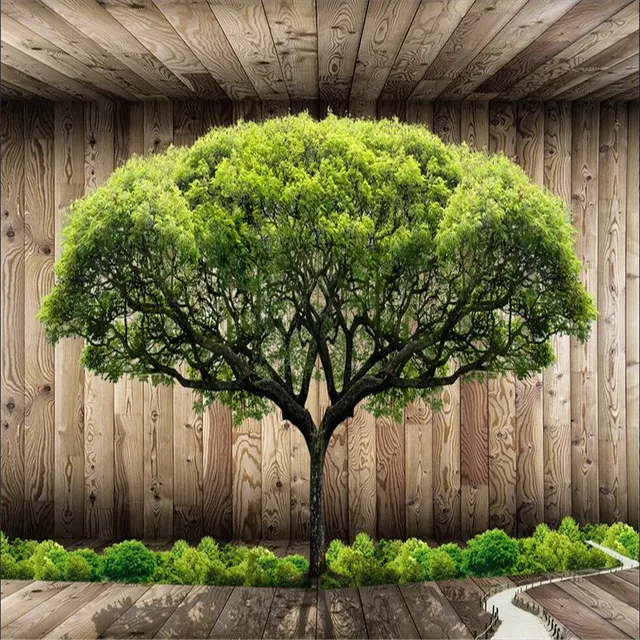 Aliexpress.com : Buy home decor Photo backdrops wallpaper for living room Office trees oil 