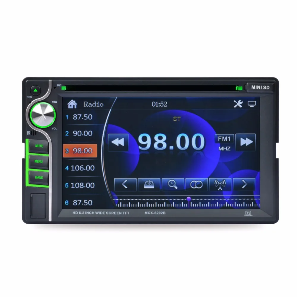 Universal Car Styling Double Din 6.2 Inch HD Car Electronics DVD Car Navigation All-in-one Multimedia Player Bluetooth MP3 MP4 Universal Car Styling Double Din 6.2 Inch HD Car Electronics DVD Car Navigation All-in-one Multimedia Player Bluetooth MP3 MP4