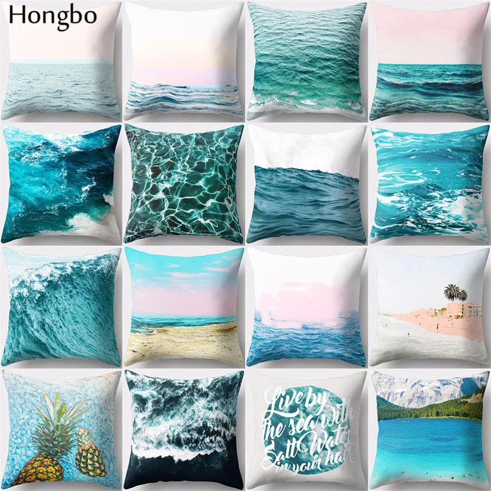 Hongbo 1 шт. морская вода рябь наволочка украшение для дома чехол автомобиля дивана