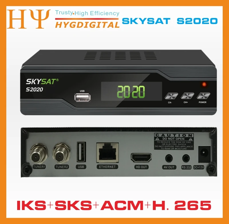 5PCS/LOT [5PCS] SKYSAT S2020 IKS SKS VOD ACM IPTV M3U H.265 most stable server Twin Tuner Satellite Receiver