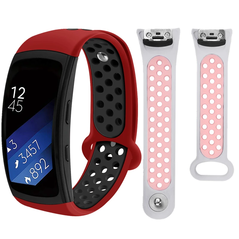 

Classic hollow Hole Silicone sport soft watch bands Strap for Samsung Gear Fit2 Pro watch bands smart bracelet wrist watchbands