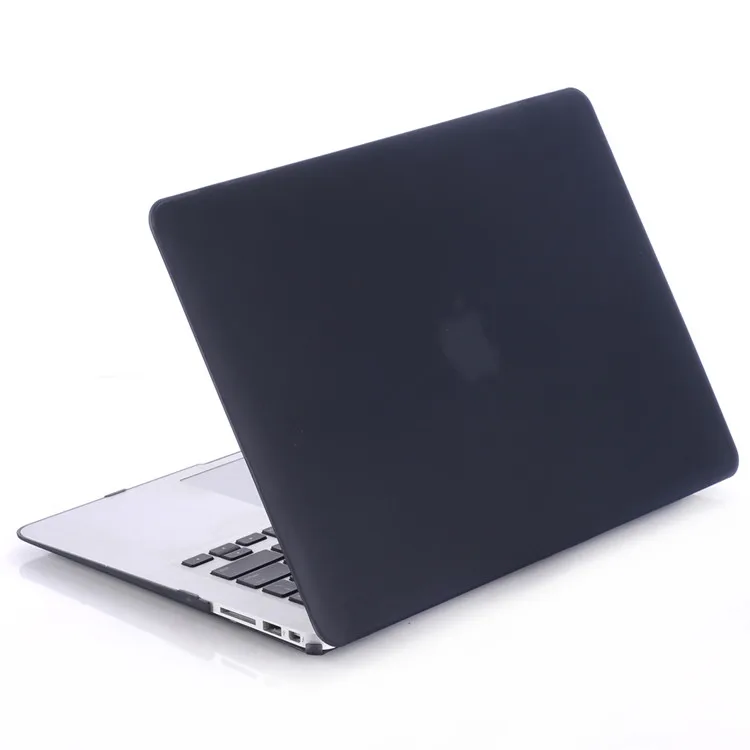 Матовый Прозрачный чехол для Macbook Air 13 Pro retina 11 12 13 15 Touch Bar, новинка, чехол для Macbook, ноутбука, ноутбука - Цвет: Черный